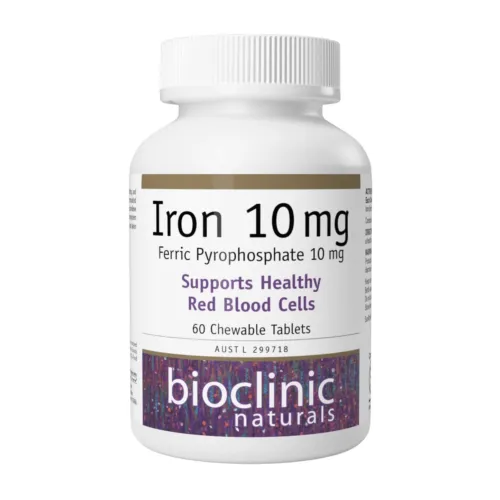 Iron 10mg BioClinic Chewable 60 Tabs – Mullen Health